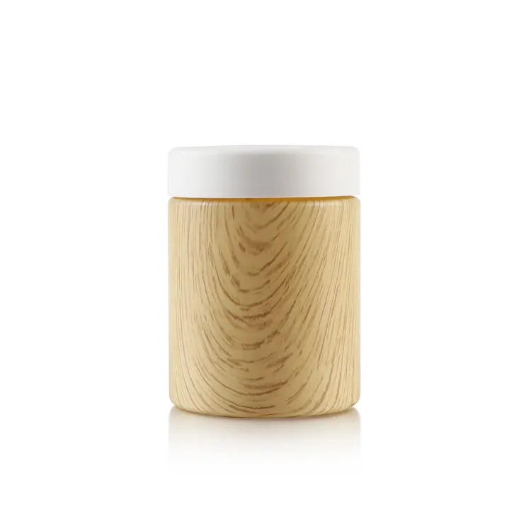 Customized child resistant glass jar embossed glass candle jar cookie jar glass with child resistant cap in stock