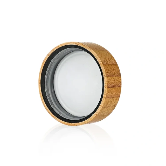 3.5g 3g 5g 7g 9g child resistant concentrate jar container eco-friendly wooden cap lids glass jars with bamboo lids