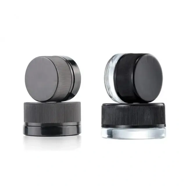 3g 5g 7g Wholesale empty crc concentrate jar eye cream cosmetic flower stash jars smell proof glass jar with child resistant cap