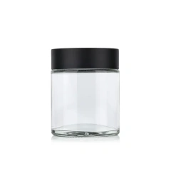 Hot sale clear empty child safe container glass stash jar child proof jars smell proof with lids