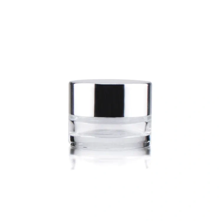 3g 5g 7g empty round mini glass container wax oil child proof concentrate jar with child resistant lid