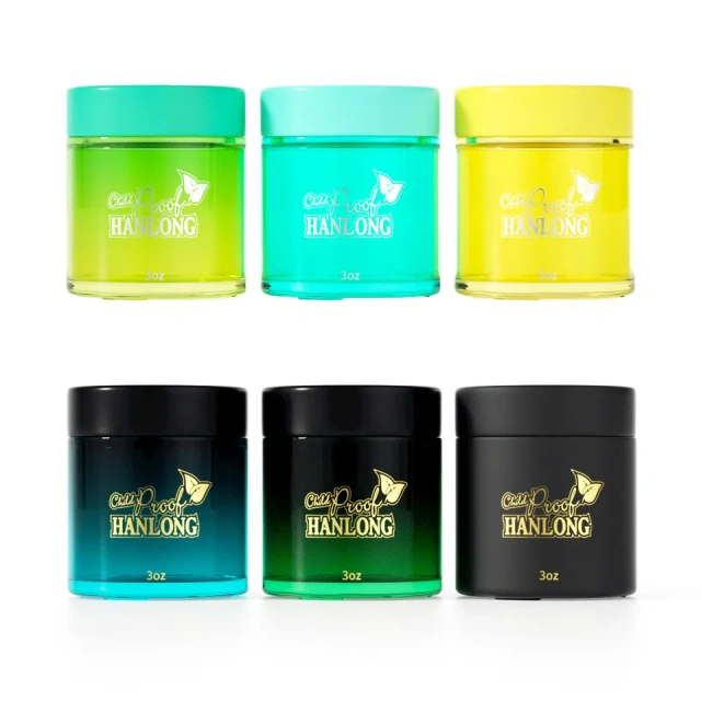 Luxury 1oz 2oz 3oz 4oz frosted glass candle jar honey conntainer smell proof clear glass jar in bulk with child resistant lid