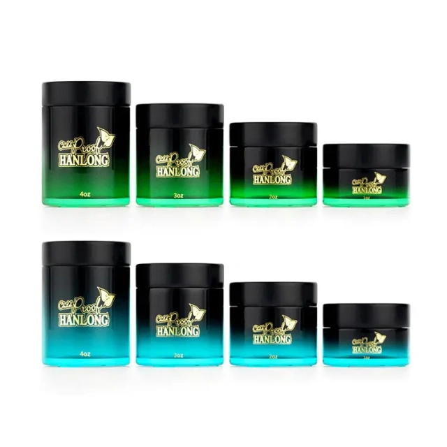 custom logo color straight side glass jar store dry flower 1 gram 3.5 gram glass jar with child proof lid