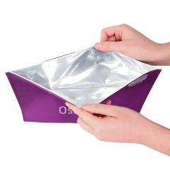 Wholesale Purple Zipper Pouch Custom Printed Zipper Bag Child Resistant 35 Mylar Bag Child Proof Plastic Packaging Bags