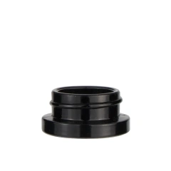 Smell proof 3 5 7 9 ml empty medical black opaque container UV resistant empty concentrate small glass jar with crc lid
