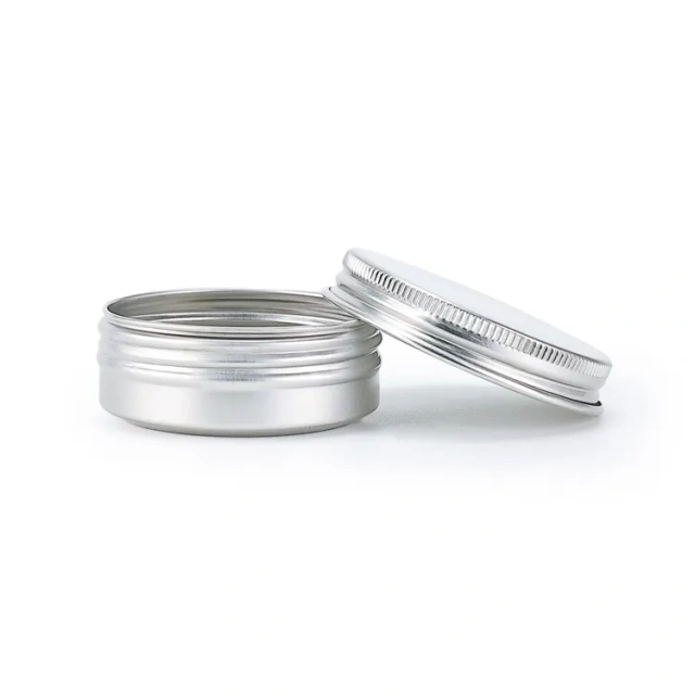 Wholesale cosmetic silver flat aluminum jar hand face cream aluminum tin jars can for food