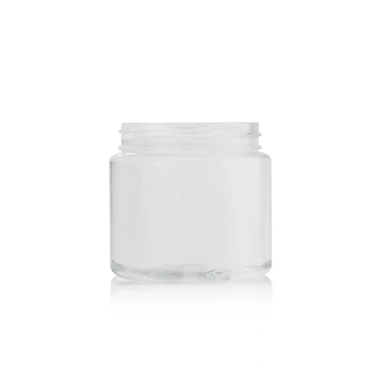 Customized empty airtight child proof container round stash plastic jar with with CRC lid