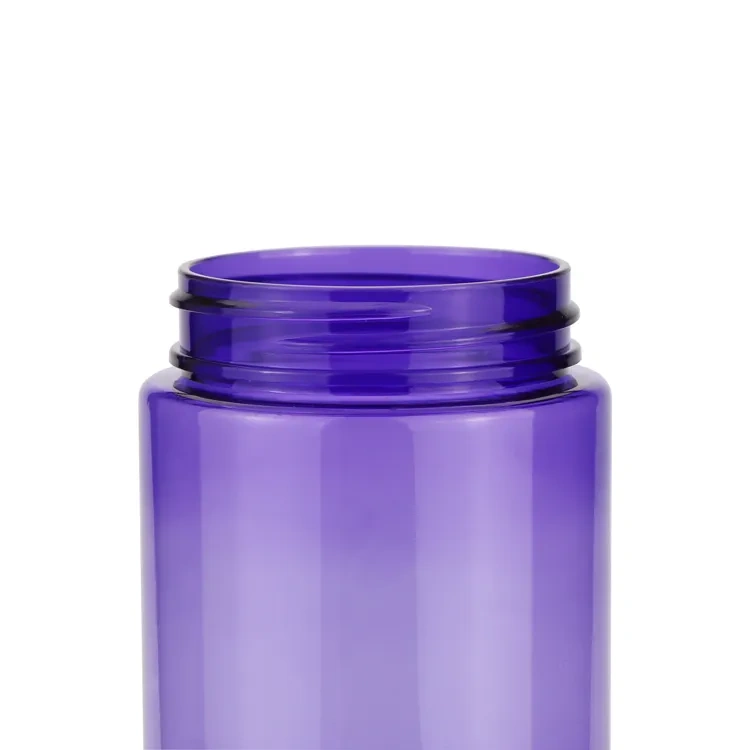 Latest airtight child resistant plastic jar cosmetic cream empty round colorful eco-friendly PET plastic jars with CRC cap