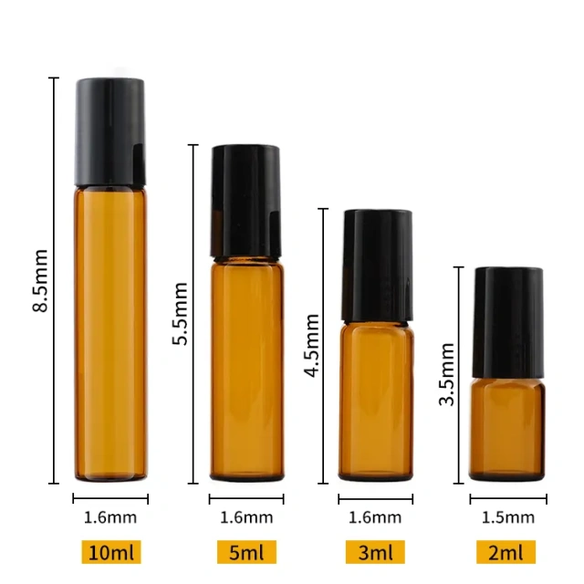 2ml 3ml 5ml 10ml custom stainless steel roller ball essential oil bottle frosted deodorant plastic packaging roll on bottle