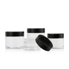 Customized empty airtight child proof container round stash plastic jar with with CRC lid