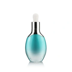 Luxury essential oil bottle pink amber green bottle glass eye essential dropper bottle with silver cap