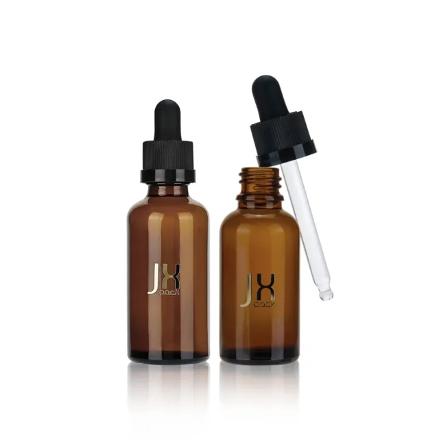 Hot sale 5ml 10 ml 15ml 20ml 30ml 50ml 100ml empty amber child proof glass face serum dropper bottle for essential oil