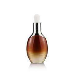 Luxury essential oil bottle pink amber green bottle glass eye essential dropper bottle with silver cap