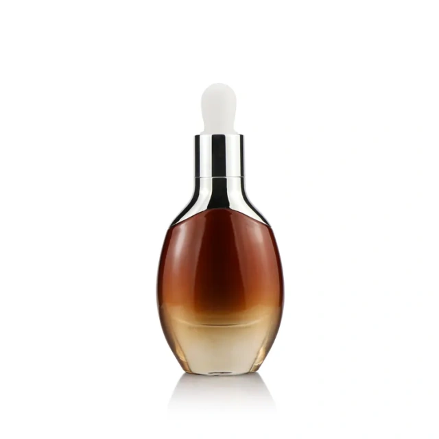 Luxury essential oil bottle pink amber green bottle glass eye essential dropper bottle with silver cap