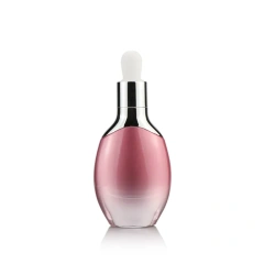 Luxury essential oil bottle pink amber green bottle glass eye essential dropper bottle with silver cap