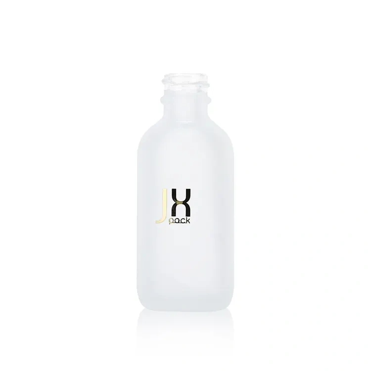 Hot sale luxury customize 30ml frosted cosmetic bottle droppe glass bottle for essential oil with bamboo cap
