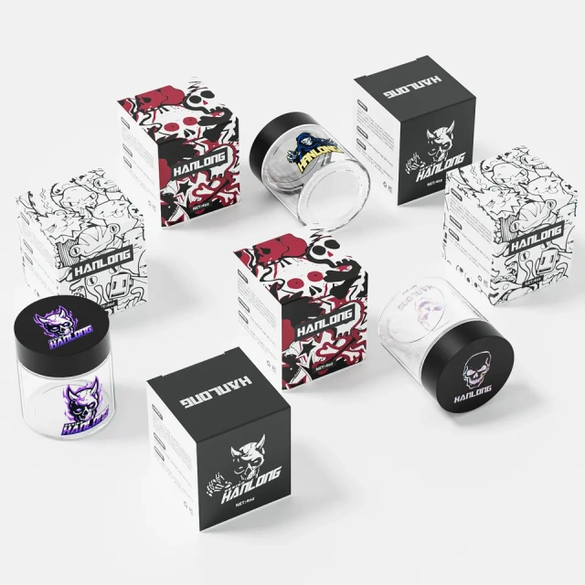 Customized paper can logo exclusive printing brand image instantly jars of weed