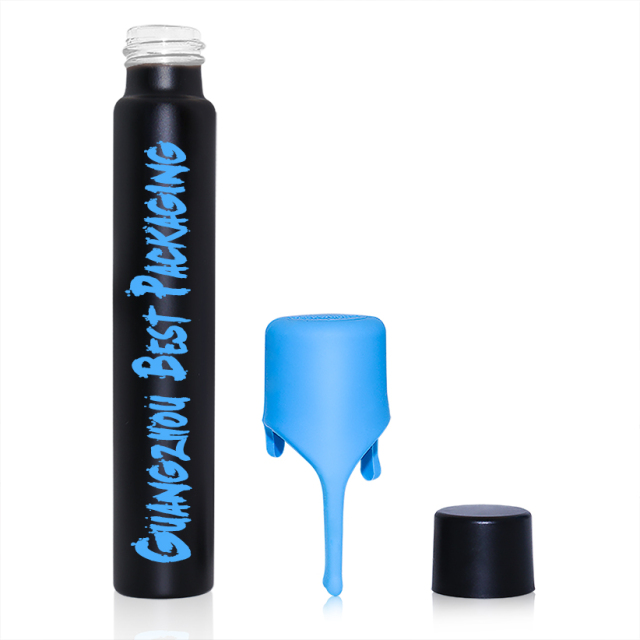 Custom logo 125mm king size tube container child proof silicone cap plastic tube for pre packaging glass tubes packaging