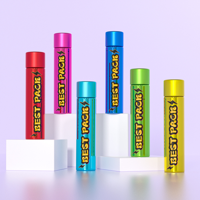 Free Samples Custom Stickers Single Child Resistant Tobacco Herb 116Mm Glass Pre Roll Tubes packaging With Lid