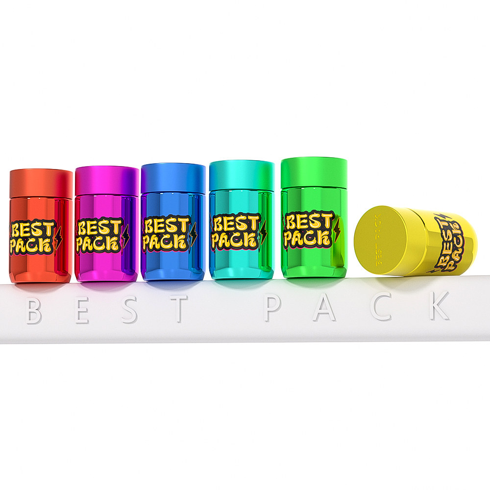 Factory Baby Jeeter Container with 5 Pack Child Proof Glass Bottles Packaging Customization Glass Taller Jar Child Resistant Lid