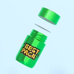 Custom Label Design Baby Infused Jeeter Glass Jar 5 Pack Pre Packaging Baby Proof Jeeter Glass Bottle Packaging Container