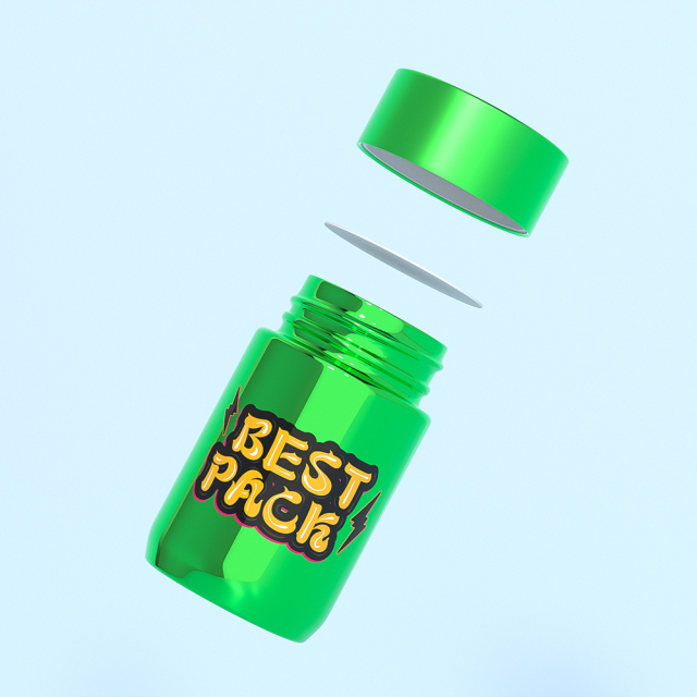 Custom Label Design Baby Infused Jeeter Glass Jar 5 Pack Pre Packaging Baby Proof Jeeter Glass Bottle Packaging Container