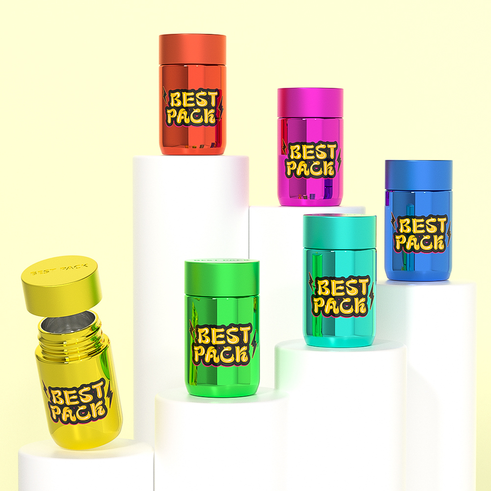 Custom Label Design Baby Infused Jeeter Glass Jar 5 Pack Pre Packaging Baby Proof Jeeter Glass Bottle Packaging Container
