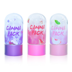 Custom 1g 2.5g 5 Pack Dry Flower Child Resistant Glass Bottle 40ml Airtight Round Flower Storage Childproof Cap Glass Bottle