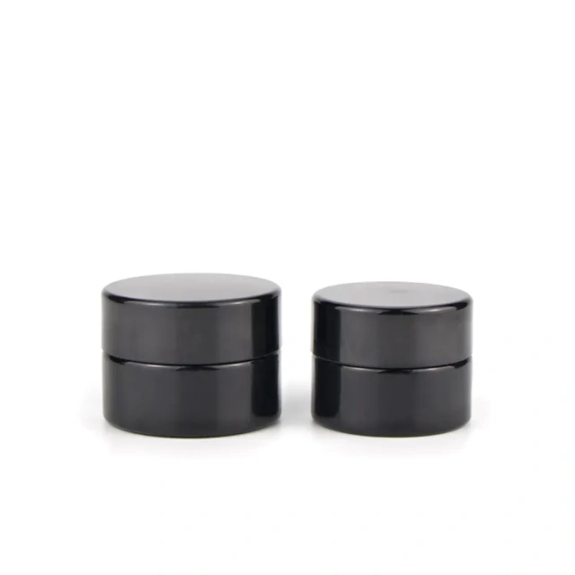 Jar cannabis oil round glass canister with lid cbd jar whosesale
