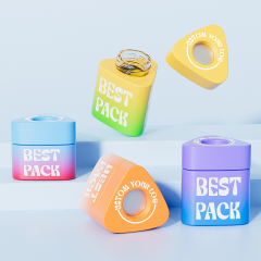 Cannabis packaging bottles, pop vac triangle jar with child proof lids, factory wholesale