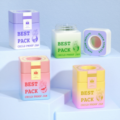 Customized size pop vac jar food storage tins hemp vase with customized capacity cannabis flower jar