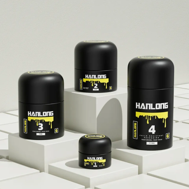 1oz 2oz 3oz 4oz Smell Proof Flower Storage Clear Window Glass Jar Container With Child Resistant Lid