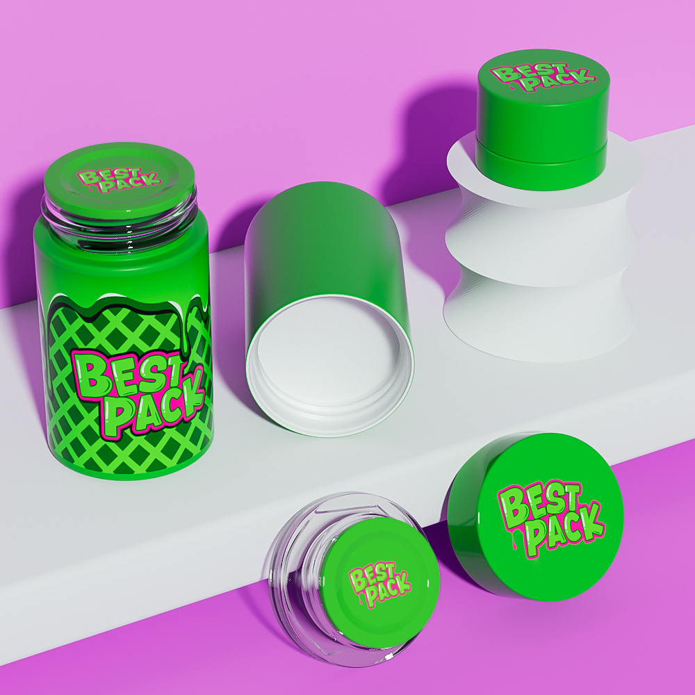 Medicinal-grade glass cannabis oil container - safe and residue-free, ensuring peace of mind during storage