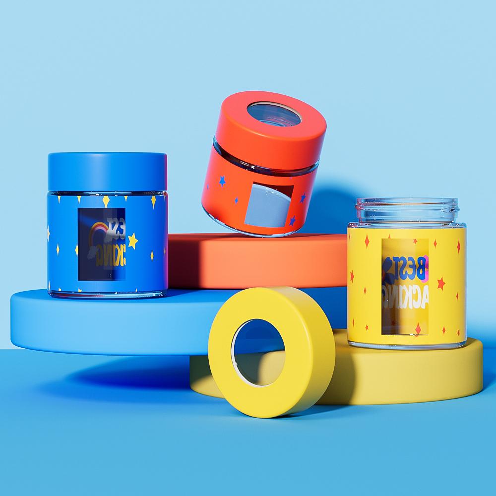Original fragrance not hidden, open-window twist glass jar