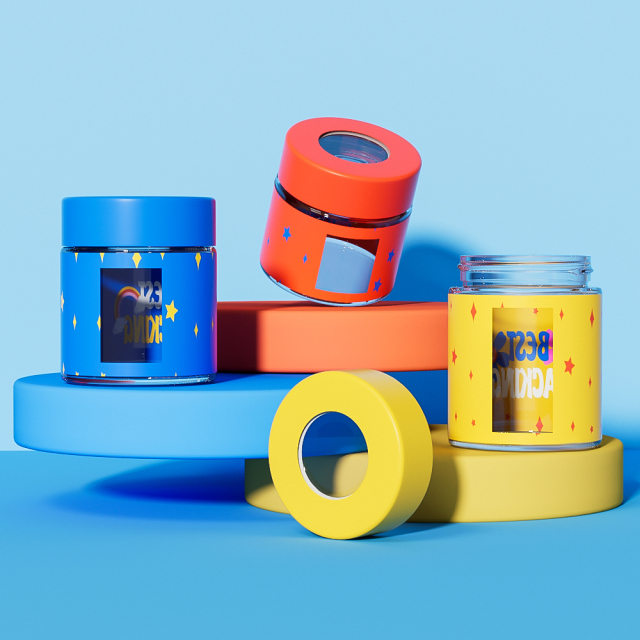 Original fragrance not hidden, open-window twist glass jar