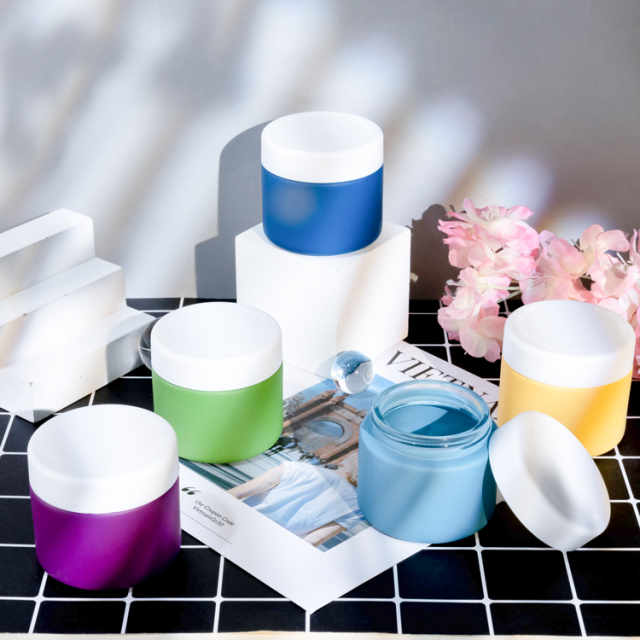 Frosted glass cosmetic jars​