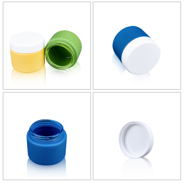 Frosted glass cosmetic jars​