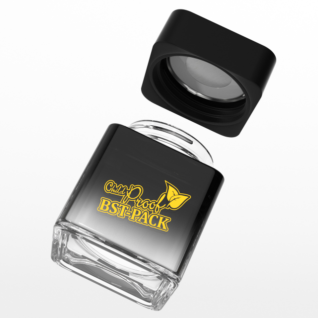 Cannabis specific storage tank: Pop Vac vacuum glass bottle