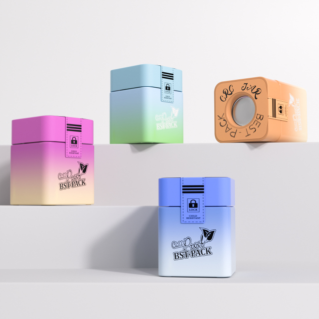 Pop-Vac labels Jars Glass Jars 3ml 5ml 7ml 9ml concentrate cbd oil dropper custom popvac jar