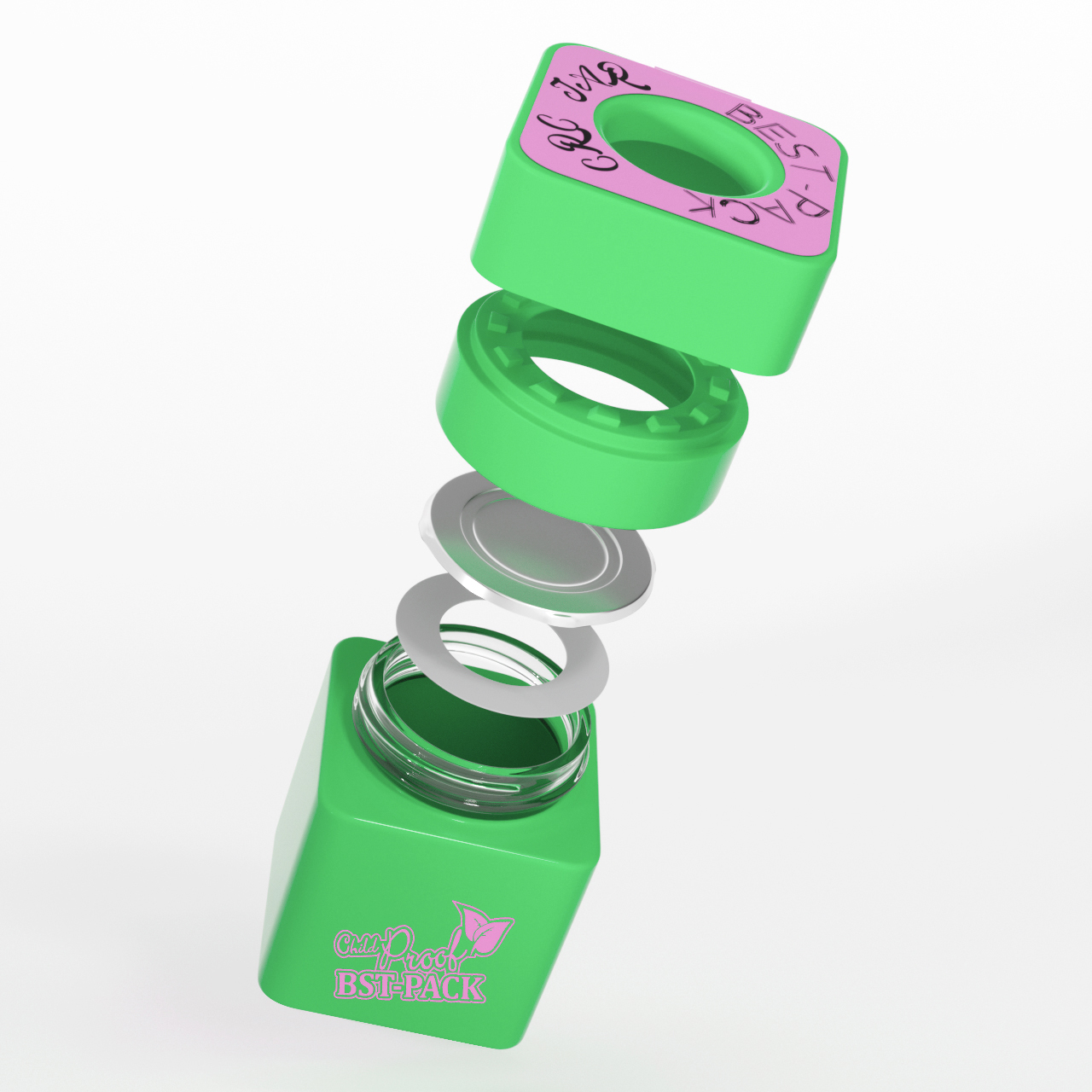 Labels Pop-Vac Concentrate ORIGINAL Container Jar concentrate cbd oil Refillable Storage Vacuum jar