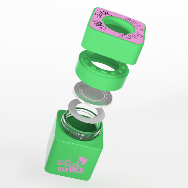 Labels Pop-Vac Concentrate ORIGINAL Container Jar concentrate cbd oil Refillable Storage Vacuum jar