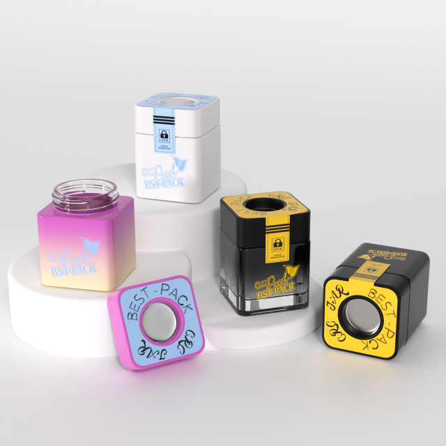 Pop vac jar CUSTOM POP-VAC Vacuum Sealed Pop Safe concentrate cbd oil jar