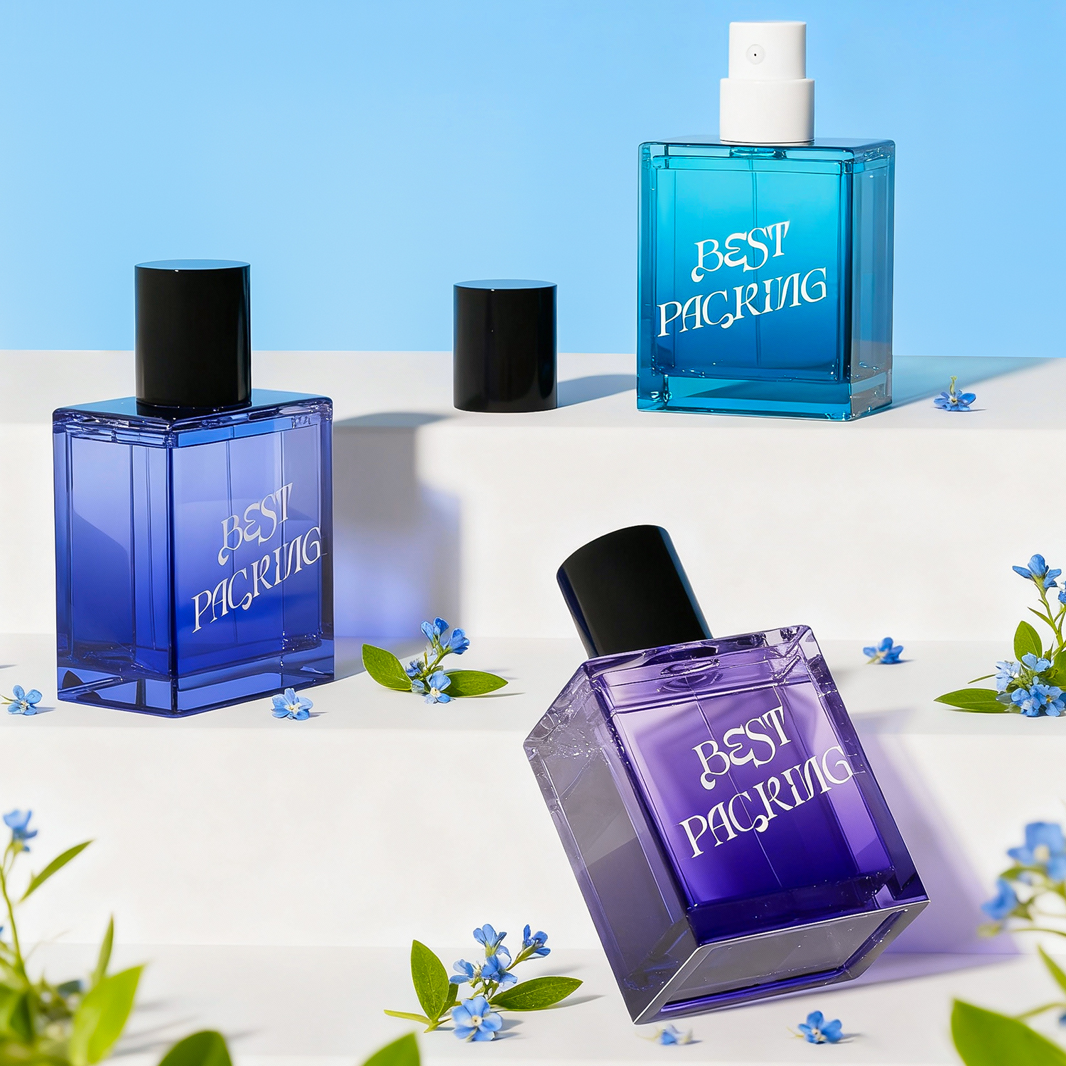 Small design perfume glass bottle creates your exclusive taste logo