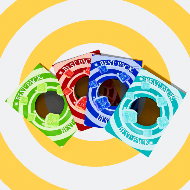 Handmade cannabis candy, sealed packaging, locks in the sweet and crispy childhood flavor