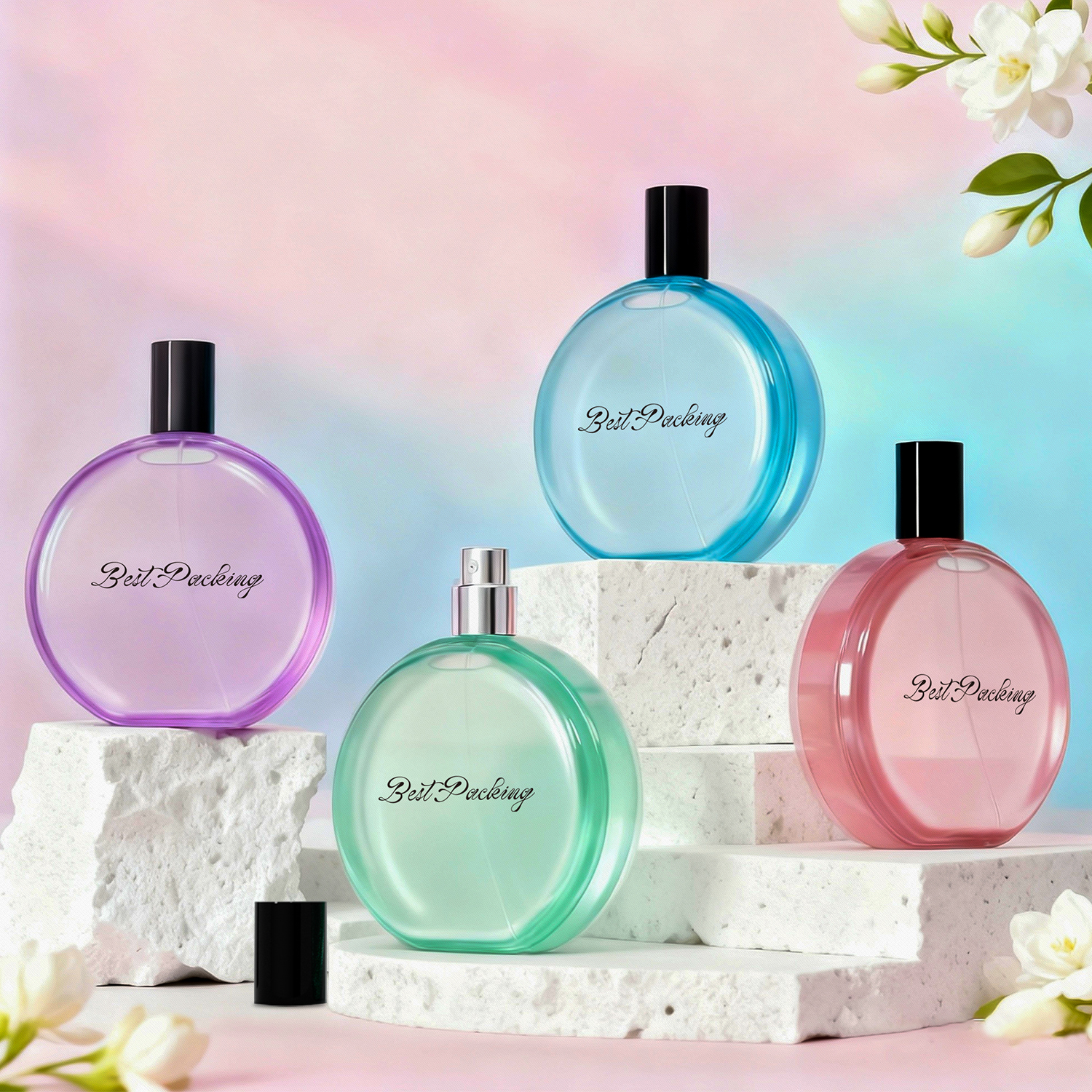 Leak proof and pressure resistant: high borosilicate portable perfume glass bottle