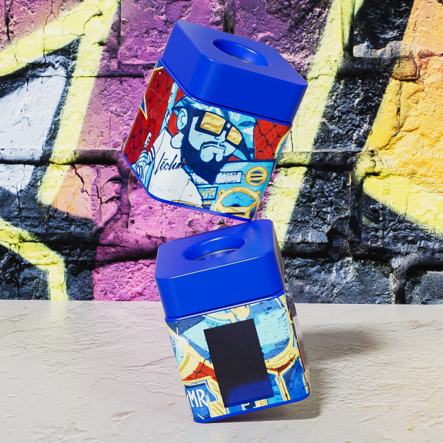 Glass bottle pop vac jar  with large Fried Dough Twists, sealed, fresh and durable