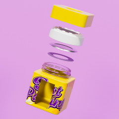 Open the bottle of fragrance! Large Fried Dough Twists packed in high borosilicate glass bottle, sealed and fresh, more durable pop vac jar