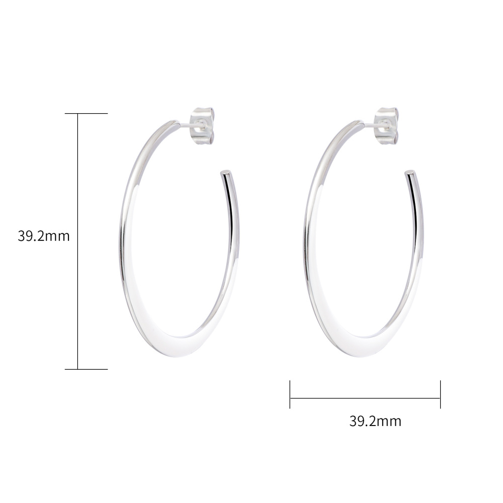 Minimalist Colorful Stainless Steel Enamel Hoop Earrings