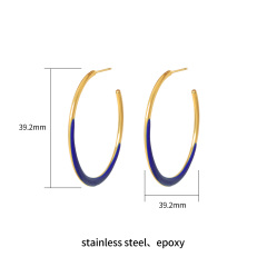 18K GOLD NAVY BLUE (DOUBLE SIDE)