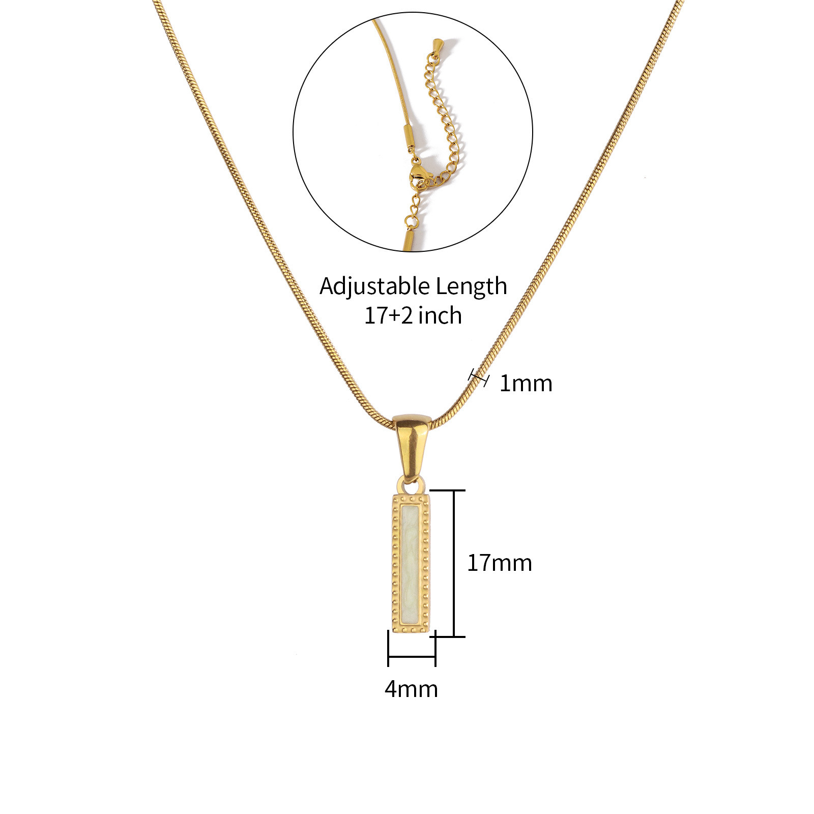 Colorful 18K Gold Plated Enamel Initial Pendant Necklace